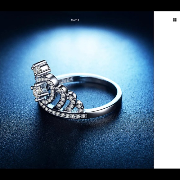 Sterling silver Crown ring - Picture 8 of 8